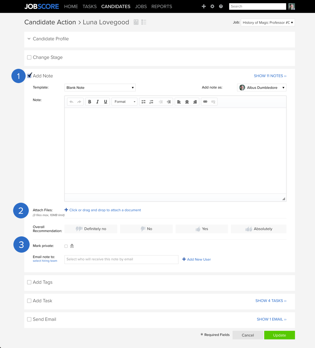 What are Job Notes? How do I use Job Notes? JobScore Help