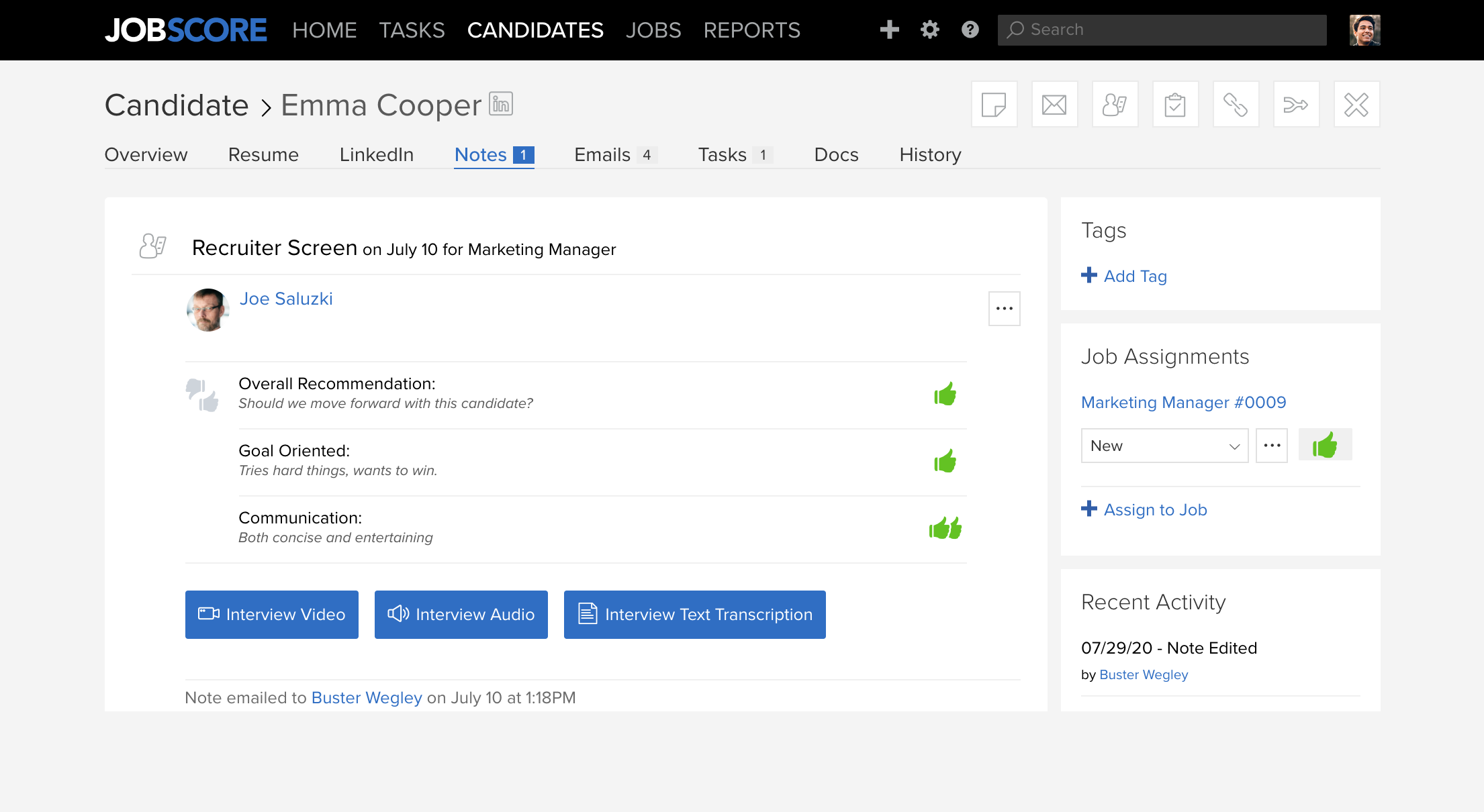 How to use Zoom interview recording JobScore Help